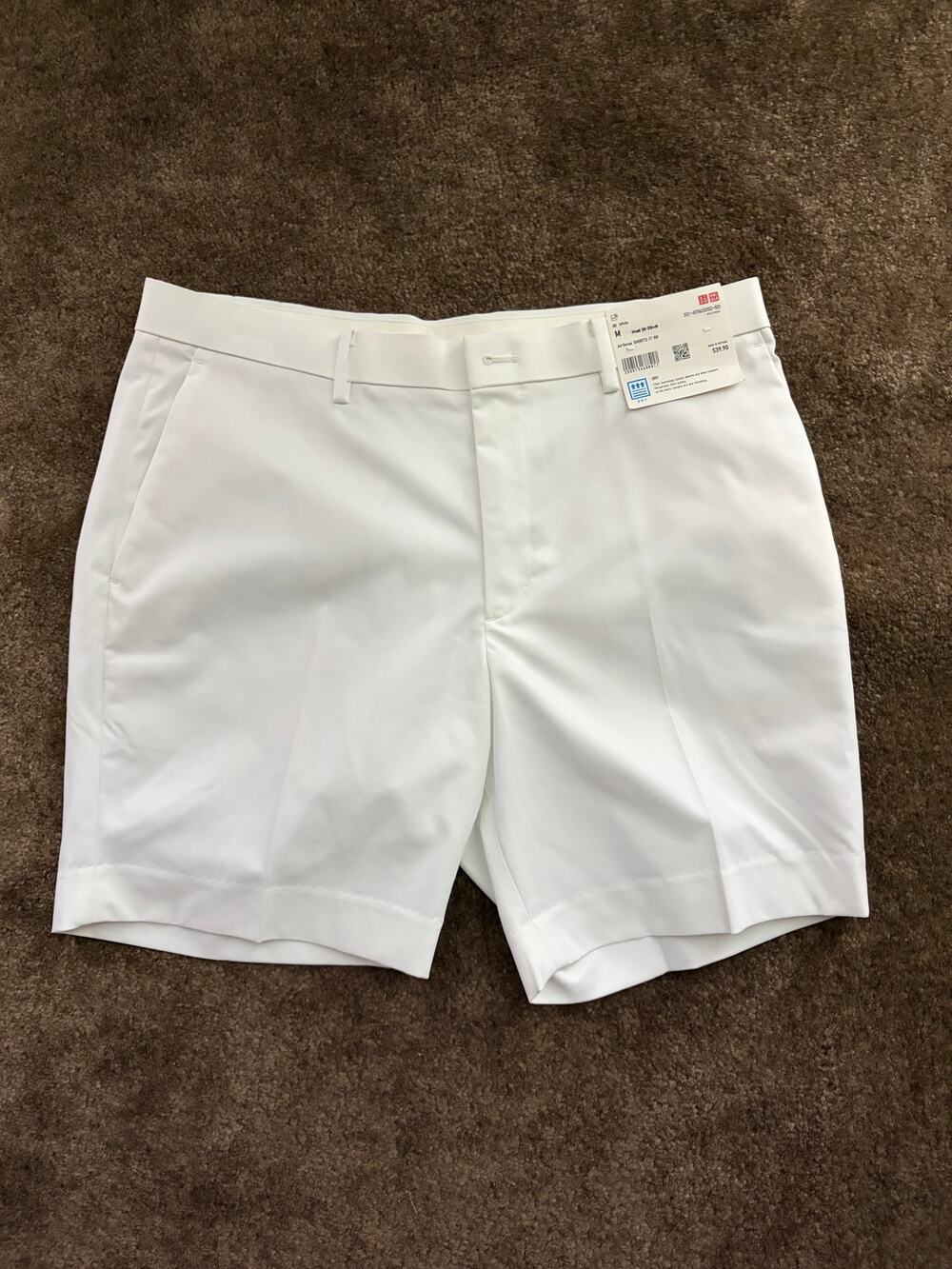 Uniqlo AirSense Shorts White (7 inch inseam, 30-33 waist) BRAND NEW WITH TAGS
